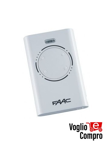 RADIOCOMANDO TELECOMANDO ORIGINALE FAAC XT4 868 SLHLR BIANCO 4 TASTI 868.35 MHZ