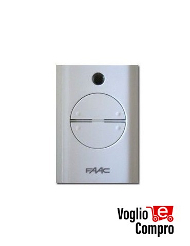 6900983 RADIOCOMANDO TELECOMANDO ORIGINALE FAAC XT4 433 RC BIANCO 2 TASTI ROLLING CODE