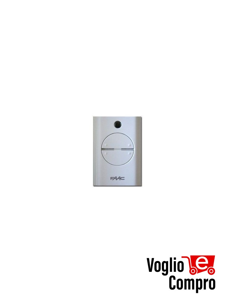 6900983 RADIOCOMANDO TELECOMANDO ORIGINALE FAAC XT4 433 RC BIANCO 2 TASTI ROLLING CODE