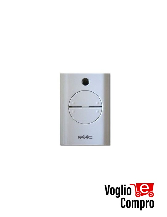 6900983 RADIOCOMANDO TELECOMANDO ORIGINALE FAAC XT4 433 RC BIANCO 2 TASTI ROLLING CODE