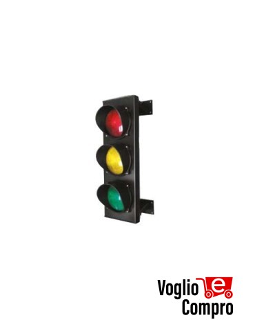 SEMAFORO CON LUCE ROSSA GIALLA E VERDE LED 5 W 230 Vac 3219L