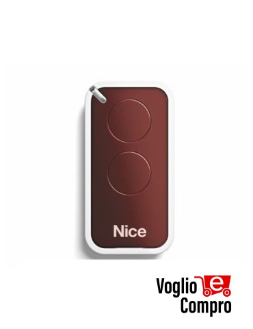 6900959 RADIOCOMANDO TELECOMANDO ORIGINALE NICE INTI2R  ROSSO 433,92MHZ ROLLING CODE 2 TASTI