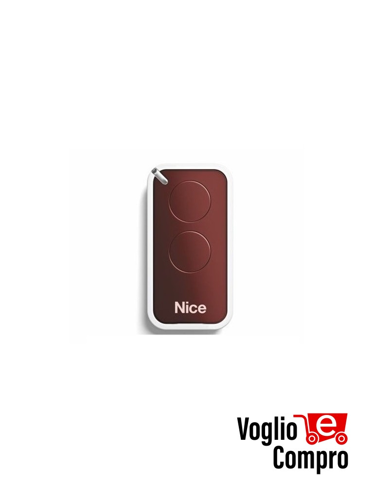 6900959 RADIOCOMANDO TELECOMANDO ORIGINALE NICE INTI2R  ROSSO 433,92MHZ ROLLING CODE 2 TASTI
