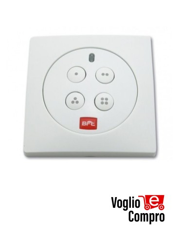 Telecomando Trasmettitore Bft RB4 MURALE 433,92 MHz Rolling Code 4 Tasti BIANCO TR-1304