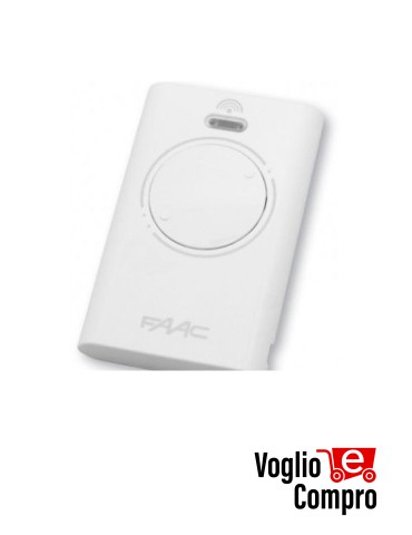 RADIOCOMANDO TELECOMANDO ORIGINALE FAAC XT2 SLH-LR 433,92 MHz BIANCO 2 Tasti TR-1707