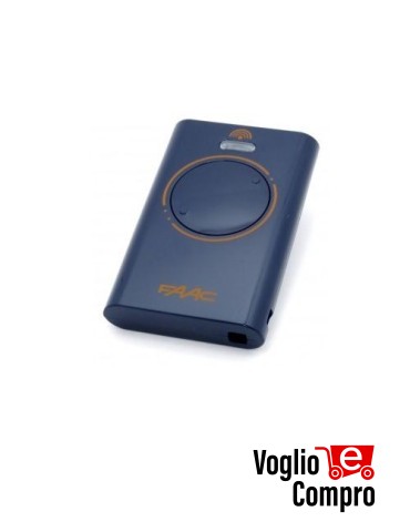 RADIOCOMANDO TELECOMANDO ORIGINALE FAAC XT2-433SL 433,92 MHz Codice Fisso BLU 2 Tasti TR-1711N