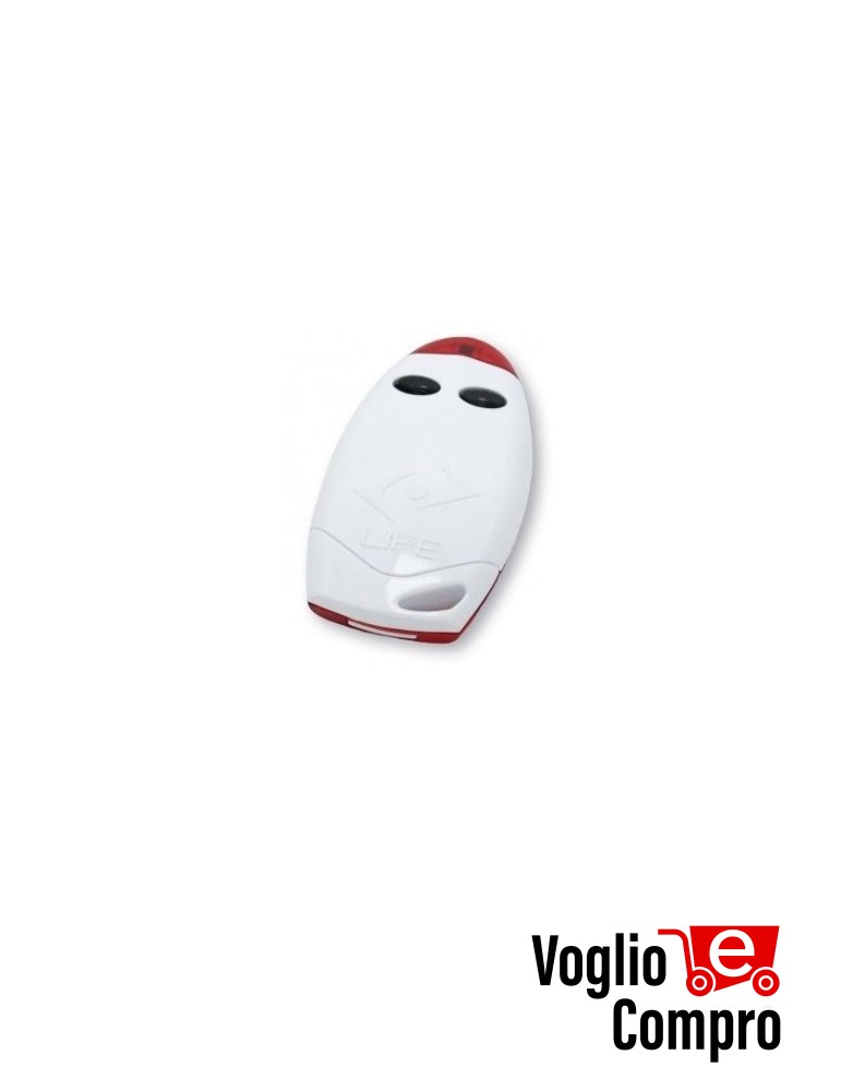 RADIOCOMANDO TELECOMANDO ORIGINALE LIFE VIP2R 433,92 MHz Rolling Code 2 Tasti TR-2001