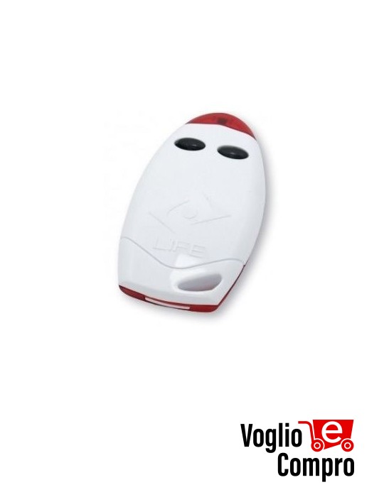 RADIOCOMANDO TELECOMANDO ORIGINALE LIFE VIP2R 433,92 MHz Rolling Code 2 Tasti TR-2001