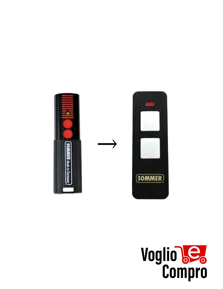 RADIOCOMANDO TELECOMANDO SOMMER 4026 TX 2 TASTI 868MHZ + BATTERIA
