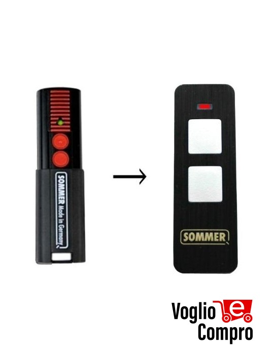 RADIOCOMANDO TELECOMANDO SOMMER 4026 TX 2 TASTI 868MHZ + BATTERIA