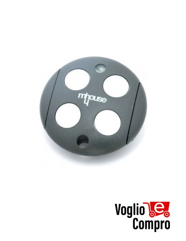 RADIOCOMANDO TELECOMANDO ORIGINALE MHOUSE/NICE GTX4 433,92 MHz Rolling Code 4 Tasti TR-2218