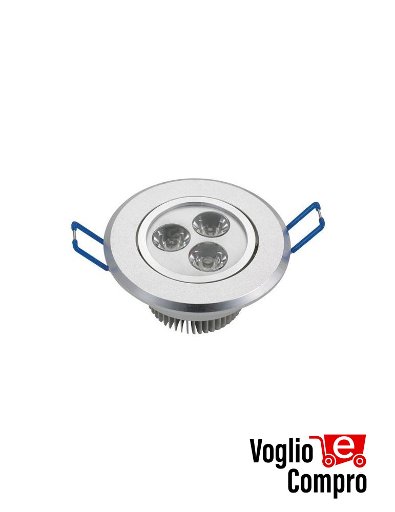 5941500 LAMPADA FARETTO LED  DA INCASSO ORIENTABILE 3W 3000K 230V