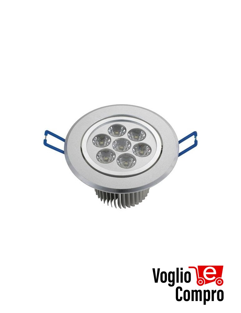 5941511 LAMPADA FARETTO LED DA INCASSO ORIENTABILE 7W 6000K 230V