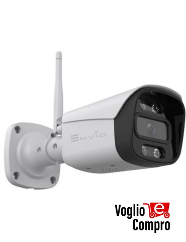 Telecamera di rete Bullet WiFi Obiettivo fisso 2,8 mm 5MP Doppio LED (IR e LED caldo) MV-BFM60500-AI
