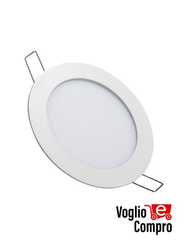 LAMPADA DA INCASSO TONDA D 224mm FORO 201mm FARO LED 18W 3000K BASSO PROFILO