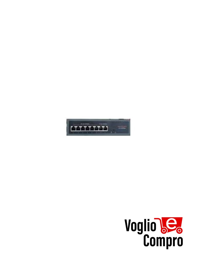 Switch POE con 5 porte di cui 4 porte POE da 100Mbit MV- POE104