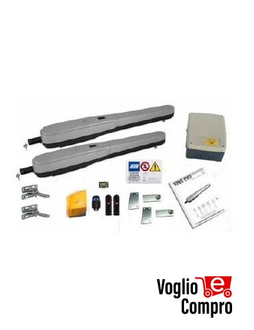 KIT KING EVO 24V CON B2 24V-CRX RIB AUTOMAZIONE PER CANCELLO A BATTENTE ANTA FINO A 4 m MAX 400 KG