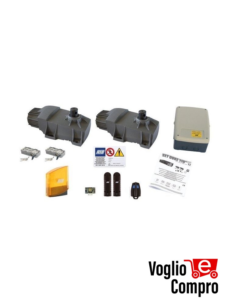 KIT RIB DUKE 110° MOTORE INTERRATO AUTOMAZIONE PER CANCELLO A BATTENTE ANTE 3,5 m 800 Kg