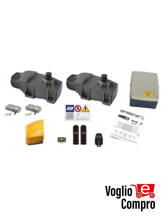 KIT RIB DUKE 110° MOTORE INTERRATO AUTOMAZIONE PER CANCELLO A BATTENTE ANTE 3,5 m 800 Kg