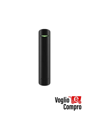 AJAX GlassProtect S NERO Rilevatore di rottura vetro con microfono Edizione Superior 67737