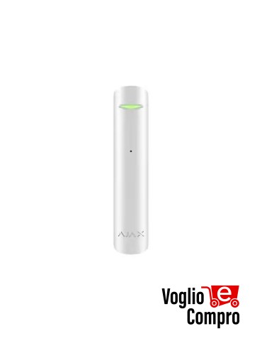 AJAX GlassProtect S BIANCO Rilevatore di rottura vetro con microfono Edizione Superior 67738