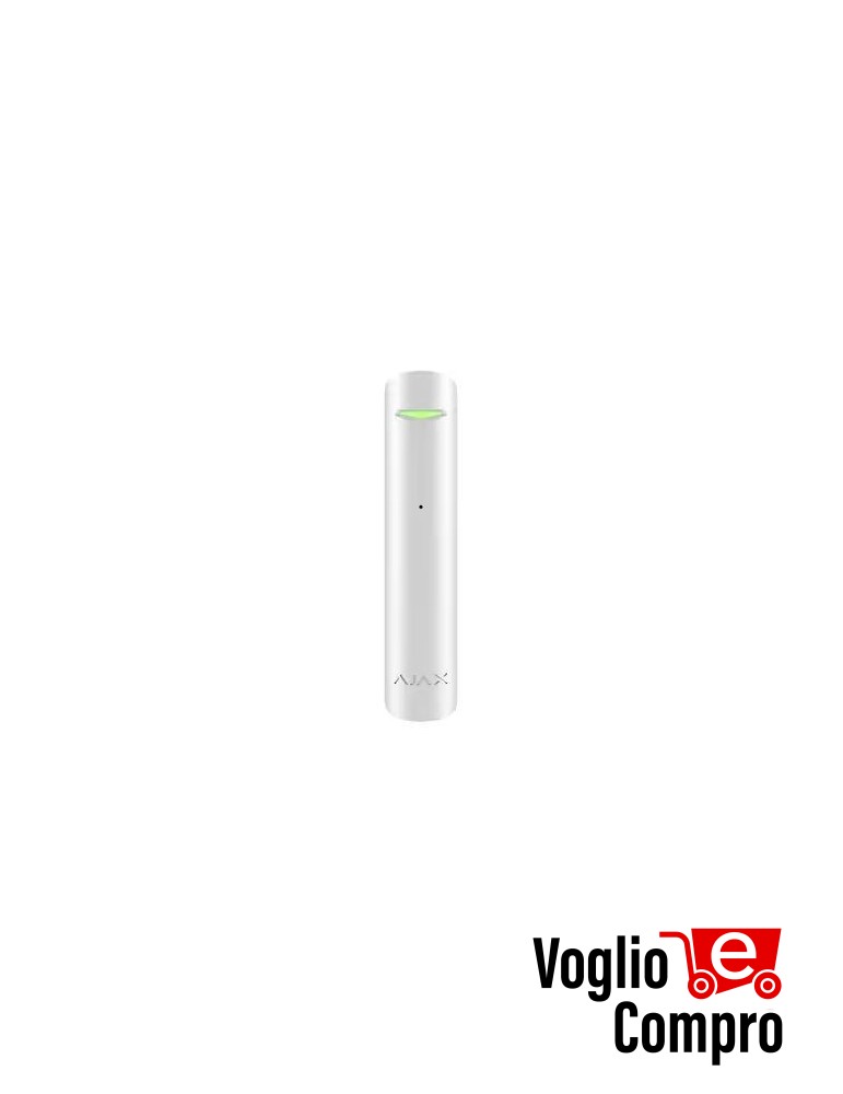 AJAX GlassProtect S BIANCO Rilevatore di rottura vetro con microfono Edizione Superior 67738