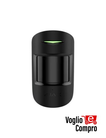 AJAX CombiProtect S NERO Rilevatore di movimento IR e rottura vetro wireless con microfono 67728