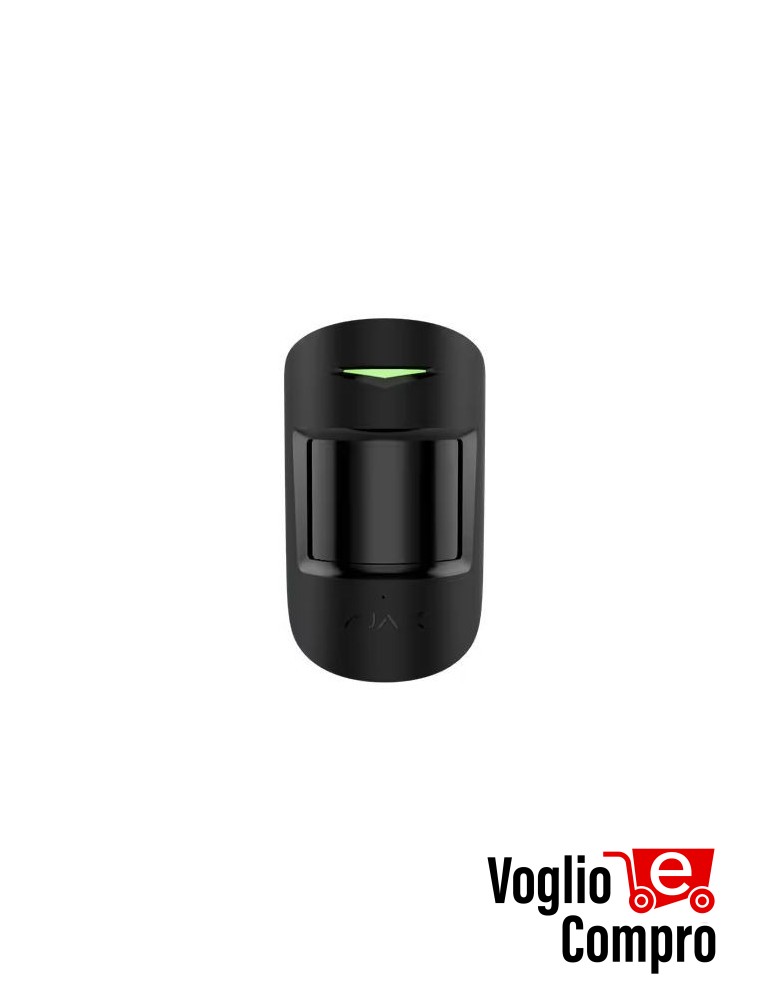 AJAX CombiProtect S NERO Rilevatore di movimento IR e rottura vetro wireless con microfono 67728