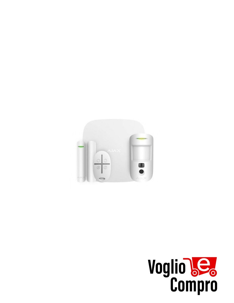 AJAX StarterKit Cam Plus BIANCO (Hub 2 Plus + MotionCam + DoorProtect + SpaceControl) 38174