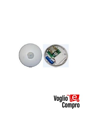 Sensore doppia tecnologia con antimasking da soffitto 360° via radio 868MHz bidirezionale SY-708