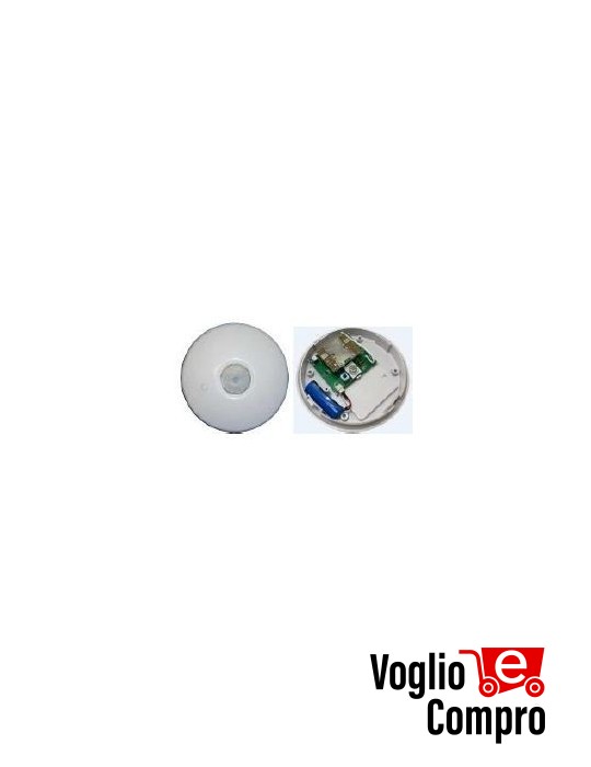 Sensore doppia tecnologia con antimasking da soffitto 360° via radio 868MHz bidirezionale SY-708