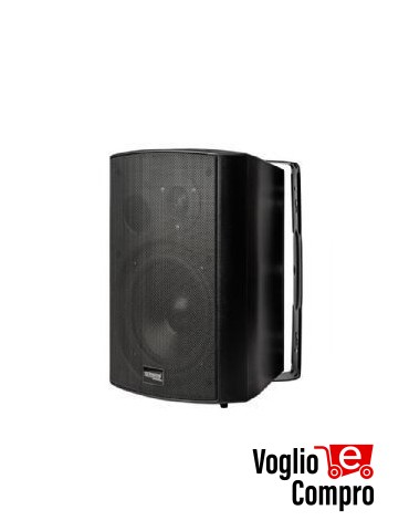 DIFFUSORE CASSA ACUSTICA DA PARETE RTS 50W 2 VIE 8 Ohm COMPLETO DI STAFFA NERA