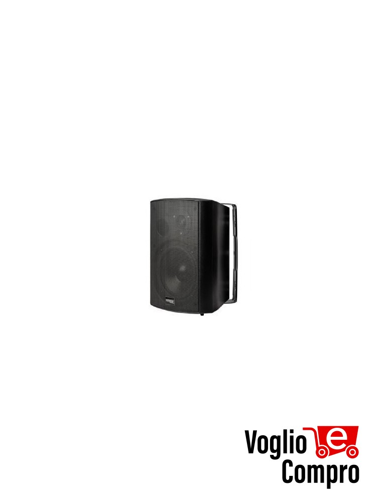 DIFFUSORE CASSA ACUSTICA DA PARETE RTS 50W 2 VIE 8 Ohm COMPLETO DI STAFFA NERA