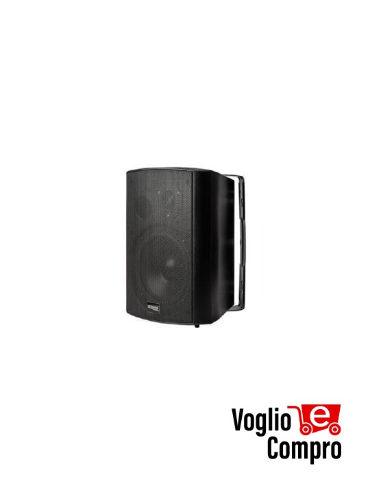 DIFFUSORE CASSA ACUSTICA DA PARETE RTS 50W 2 VIE 8 Ohm COMPLETO DI STAFFA NERA