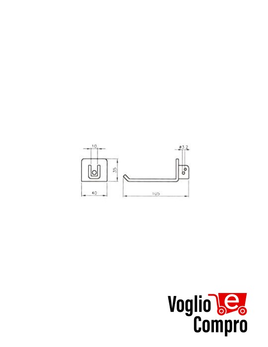 Staffa da parete accessorio per motoriduttori tubolari v2 163477