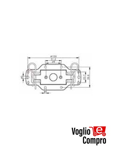 Staffa da cassonetto accessorio per motoriduttori tubolari v2 163490