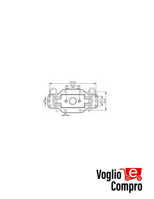 Staffa da cassonetto accessorio per motoriduttori tubolari v2 163490