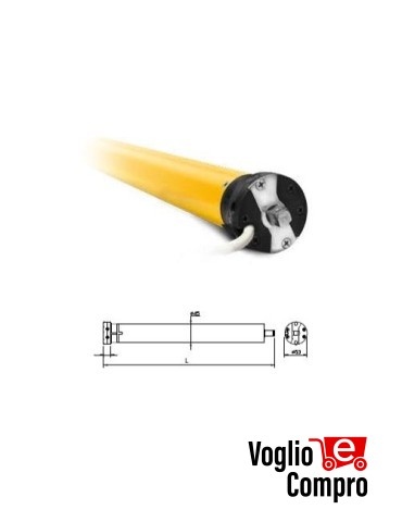 MOTORE TUBOLARE D 45mm 20Nm - 10 rpm V2 MATIXSRP20 FINECORSA MECCANICO MANOVRA SOCCORSO MANUALE