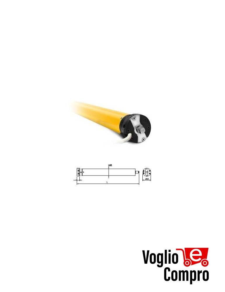 MOTORE TUBOLARE D 45mm 20Nm - 10 rpm V2 MATIXSRP20 FINECORSA MECCANICO MANOVRA SOCCORSO MANUALE