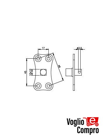 Adattatore per MATIX M / indispensabile per le staffe da parete (tranne 163479) motoriduttori Ø45