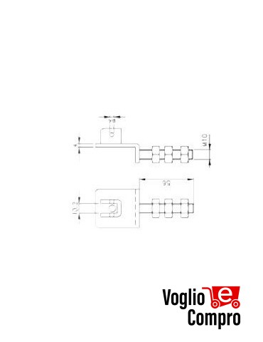 Staffa di supporto con regolazione verticale accessorio per motoriduttori Ø45 v2 163476