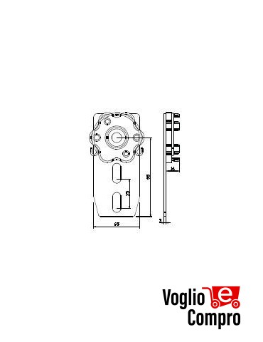 Adattatori compatibili con testa a stella Staffa con regolazione verticale per motoriduttori Ø45 v2
