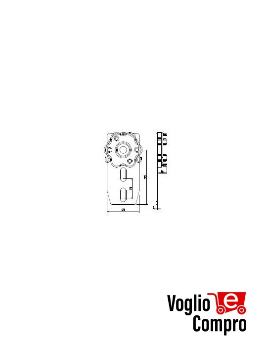 Adattatori compatibili con testa a stella Staffa con regolazione verticale per motoriduttori Ø45 v2