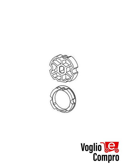 CORONA E PULEGGIA Y36 DIAMETRO 80MM ACCESSORI PER MOTORIDUTTORI TUBOLARI MATIX 80/120 NM V2