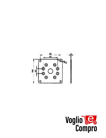 ART.3099 Staffa da parete per motoriduttori tubolari Ø55 v2 163484