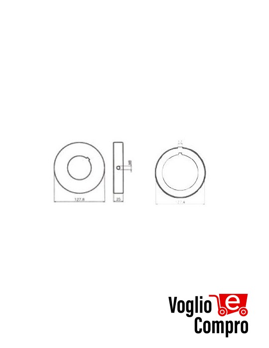 CORONA E PULEGGIA Ø 133 ACCESSORIO PER MOTORIDUTTORI TUBOLARI V2 MATIXM300