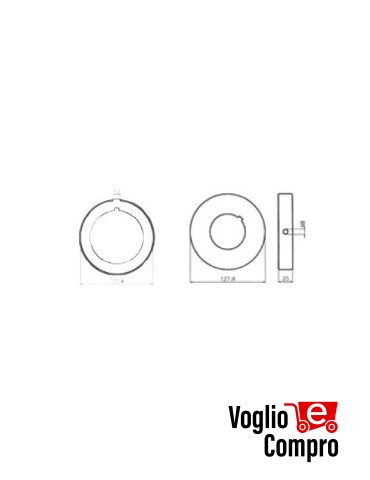 CORONA E PULEGGIA Ø 133 ACCESSORIO PER MOTORIDUTTORI TUBOLARI V2 MATIXM550