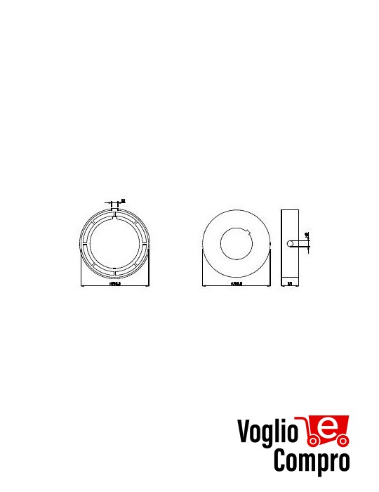 CORONA E PULEGGIA Ø 168 ACCESSORIO PER MOTORIDUTTORI TUBOLARI V2 MATIXM550