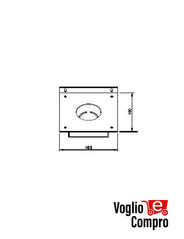 PIASTRA LATERALE LATO PARACADUTE COMPATIBILE CON 163513 PER MOTORIDUTTORI TUBOLARI V2 MATIXM550