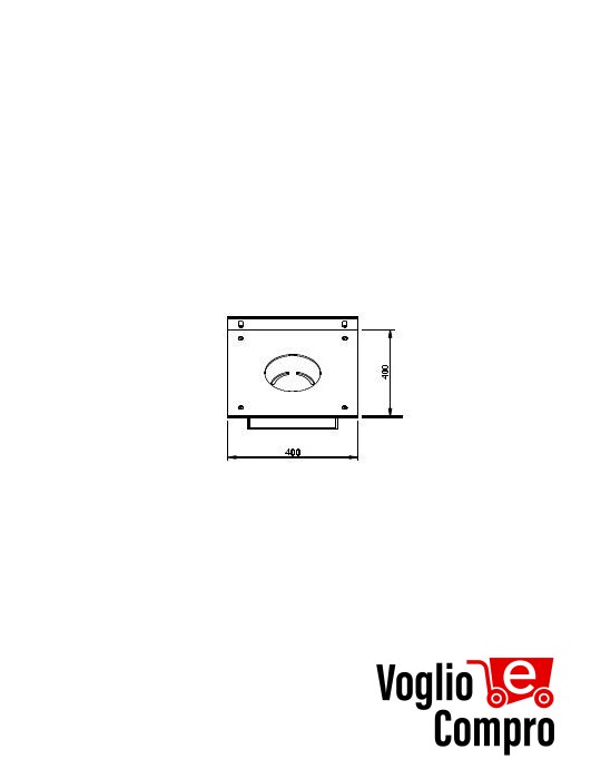 PIASTRA LATERALE LATO PARACADUTE COMPATIBILE CON 163513 PER MOTORIDUTTORI TUBOLARI V2 MATIXM550